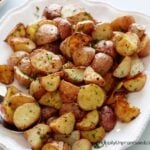 ROASTED RED POTATOES WITH PARMESAN CHEESE - #potatoes #sidedish #healthy #happilyunprocessed