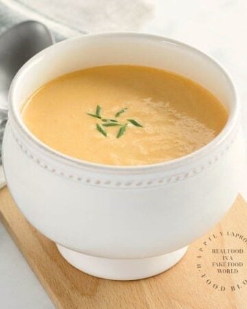 crab bisque with sherry in a bowl