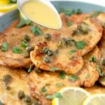 chicken piccata with capers and a lemon sauce