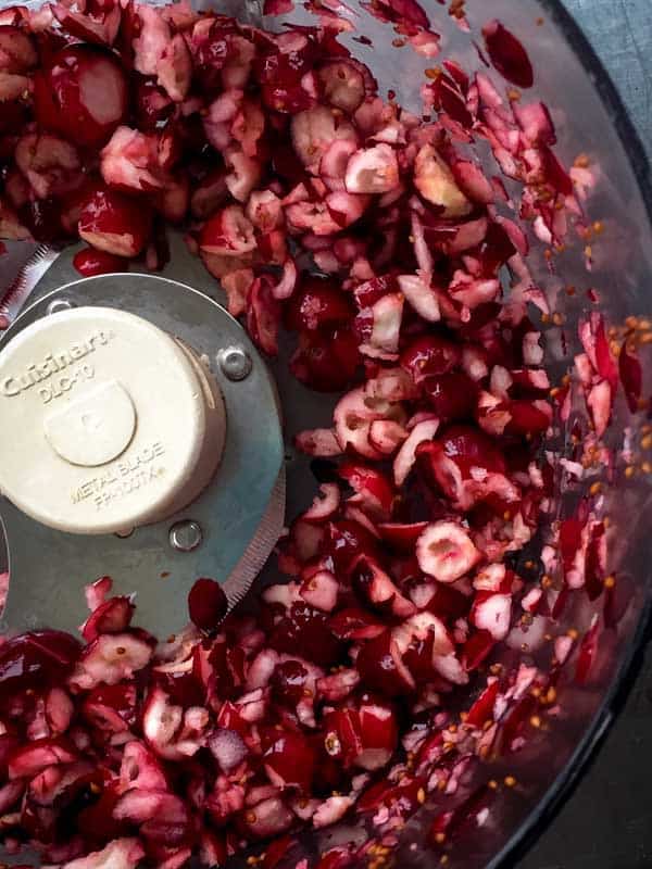 How to chop cranberries using a food processor