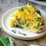 Caramelized Onion, Mushroom and Spinach Frittata