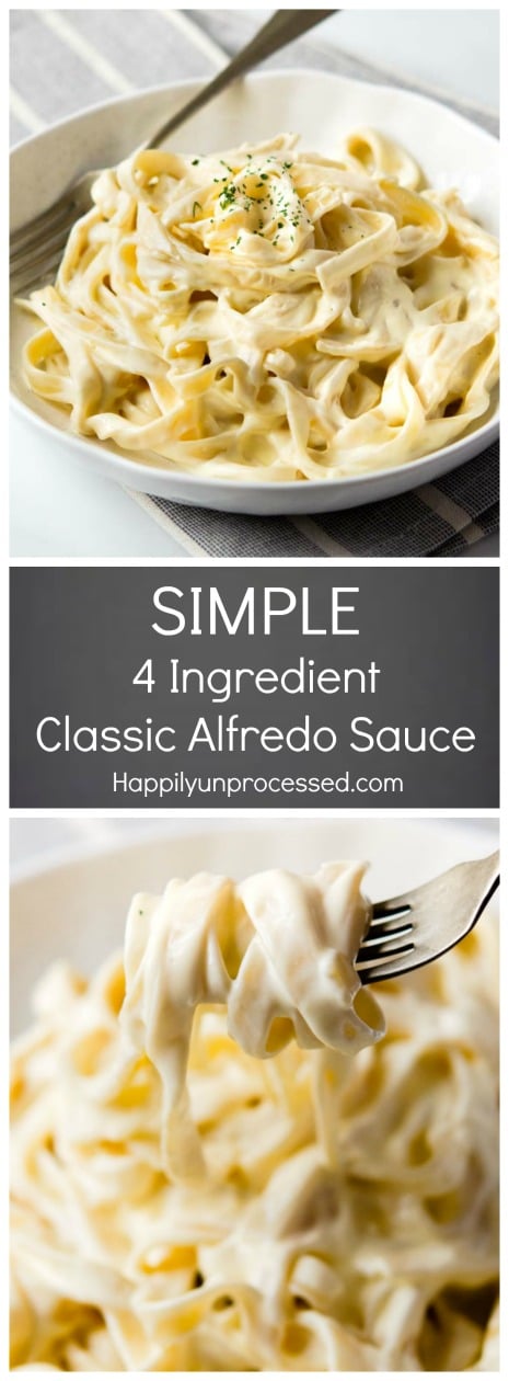 SIMPLE CLASSIC 4 INGREDIENT ALFREDO SAUCE - butter, cream cheese combined in the right way makes the worlds most iconic sauce #alfredo #fettucine #alfredosauce