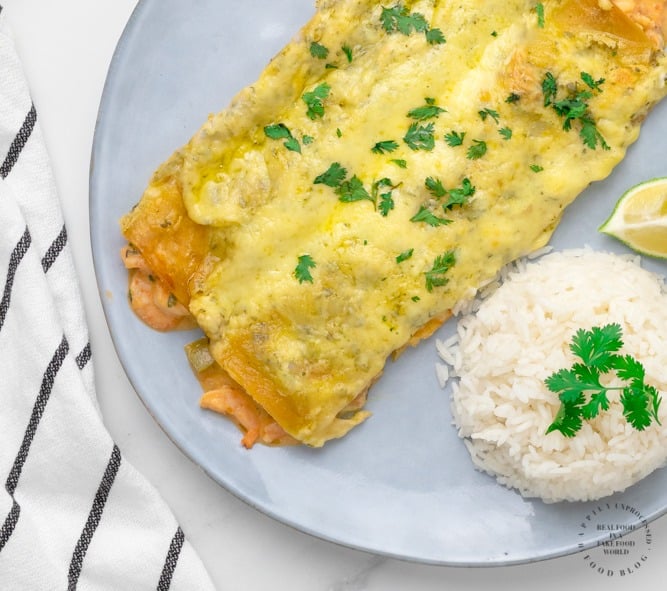 CREAMY SHRIMP ENCHILADAS