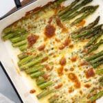 Weeknight Baked Cod with Cheesy Asparagus