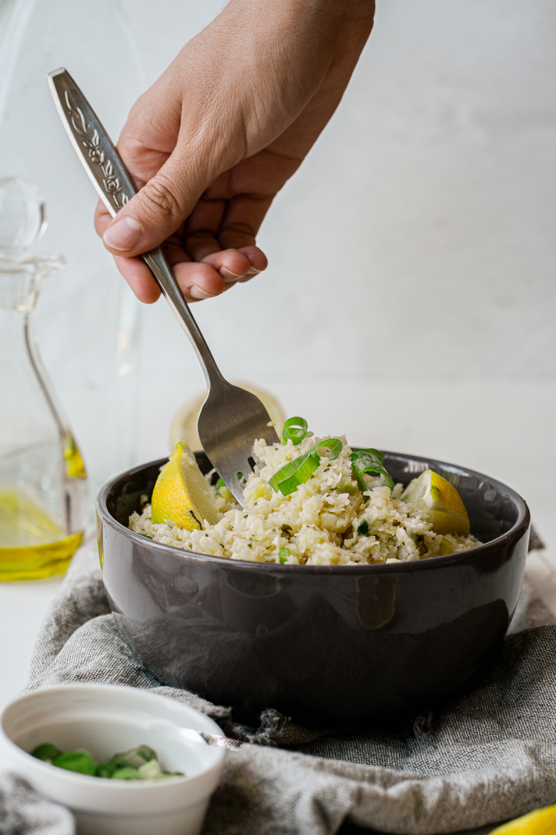 Garlic Herb Cauliflower Rice is a great side dish for any meal