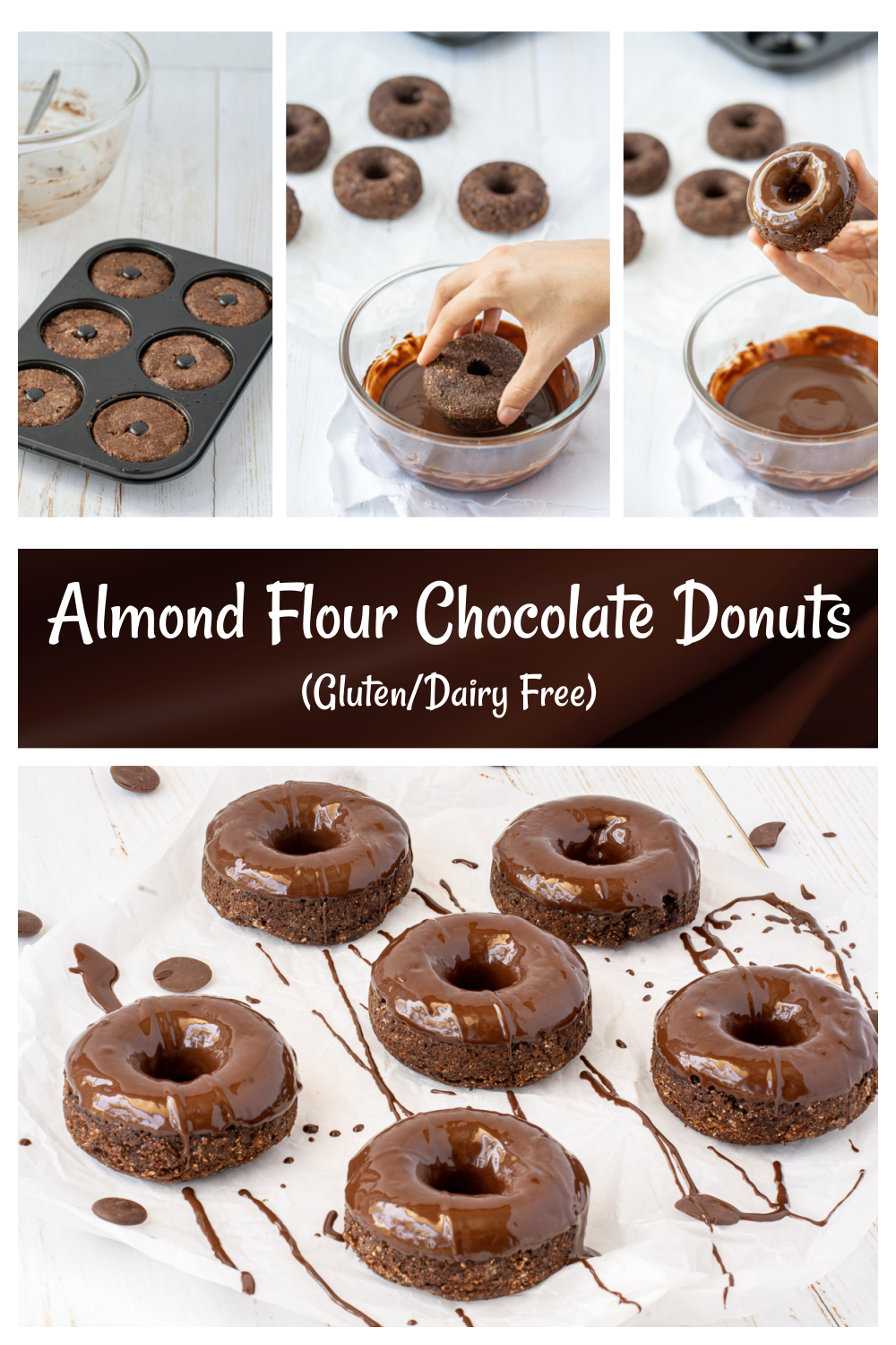How to make healthy almond and coconut flour donuts that are gluten and dairy free #happilyunprocessed