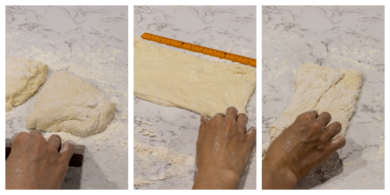 Italian Ciabatta bread how to fold
