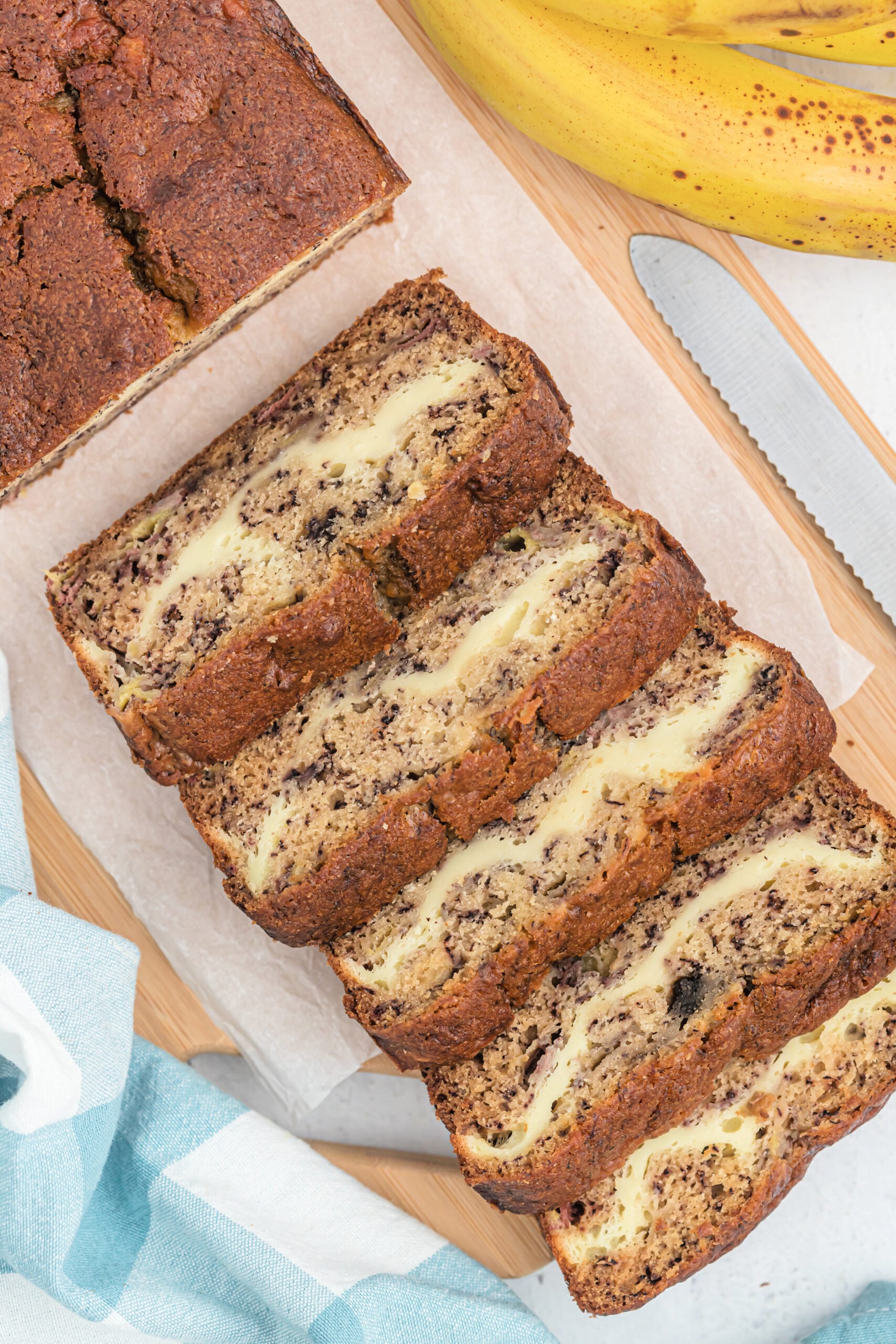 BANANA BREAD WITH CHEESECAKE SWIRL