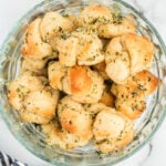 New York style garlic knots are made with real minced garlic