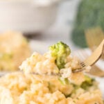 Cheesy Broccoli and Cheddar Rice Casserole is the perfect side dish