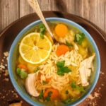 homemade lemon chicken orzo soup