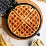 easy homemade banana waffles made at home